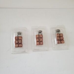 Pokemon TCG Damage Counter Dice Sets Copper Marbled ex Marker 3 Packs New